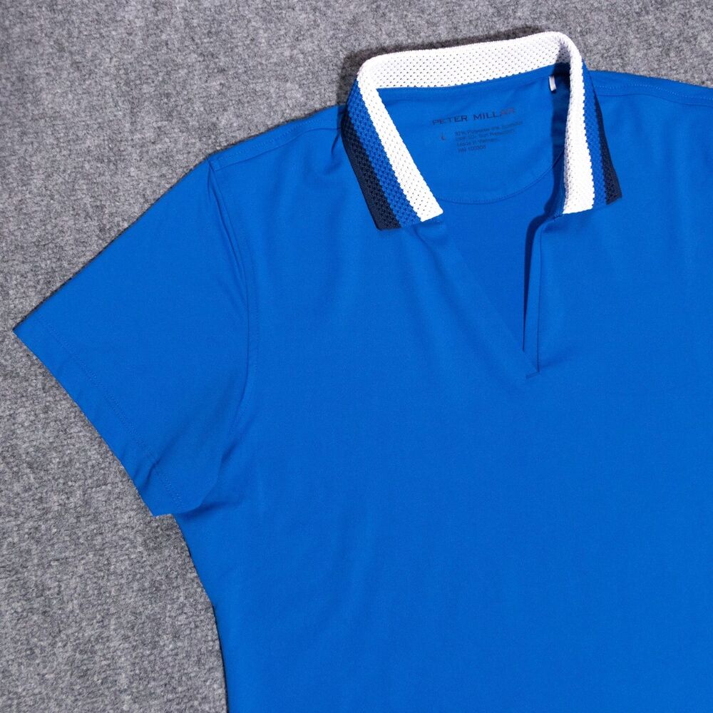 Peter Millar Polo Women's Short Sleeve V-Neck UPF 50+ Performance Stretch Large